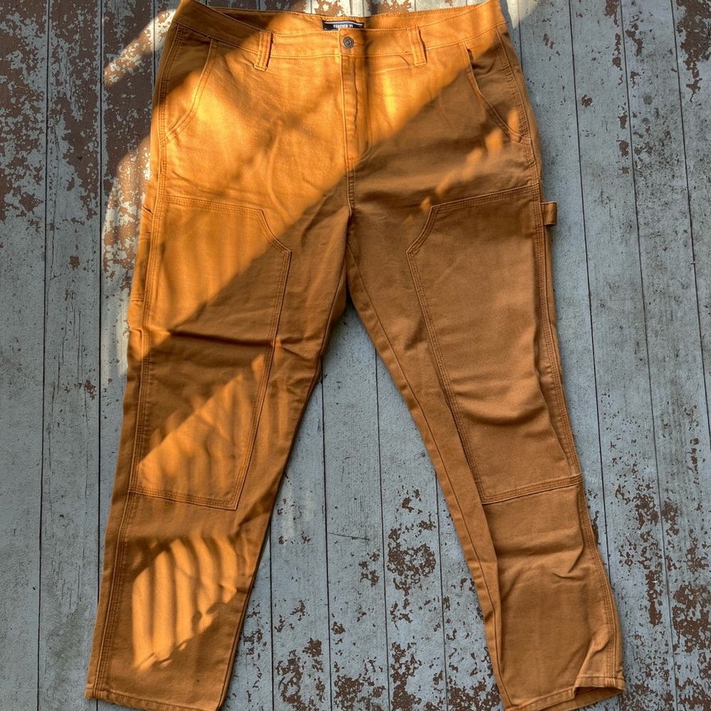 Forever 21 Double Knee Canvas Pants